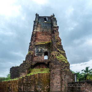 According to ancient writings, the relics of Ketevan the Martyr are buried at the Church of St. Augustine in Goa. This photo depicts what remains of the belfry of the last remaining towers of the church. 
